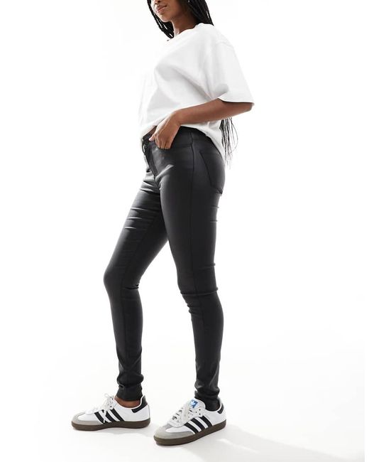 Vero Moda Black Skinny Coated Jeans