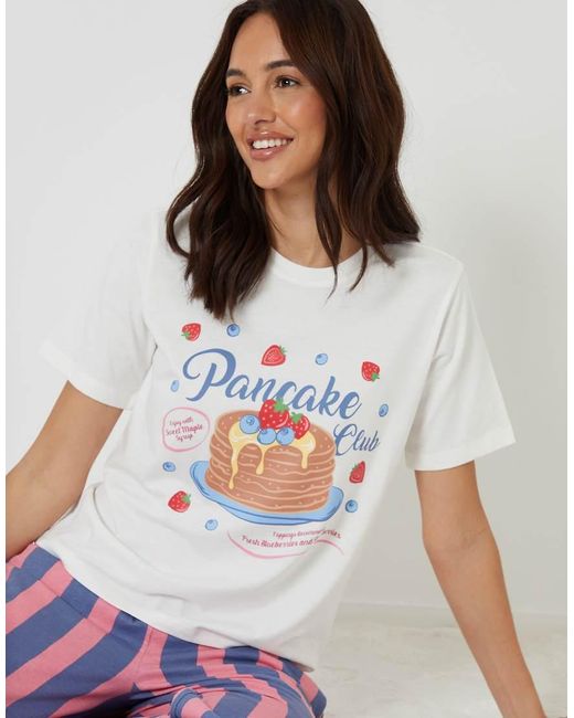 Threadbare Purple Graphic Print Short Sleeve Pyjamas