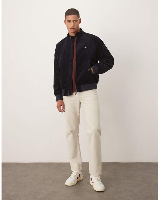 Gant Black Cord Harrington Jacket for men