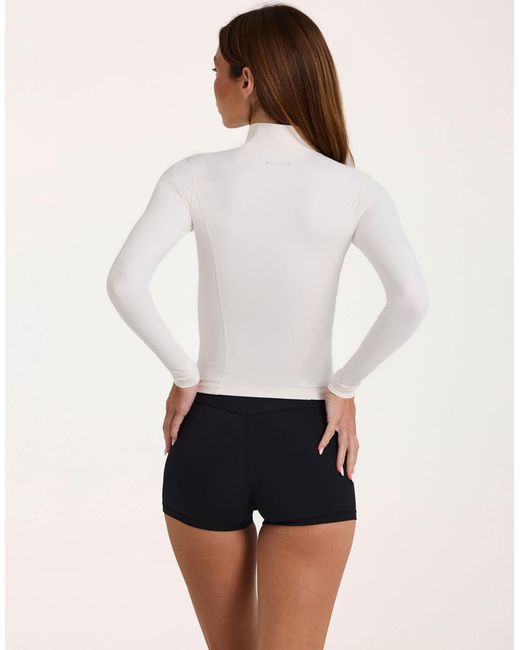BO+TEE Natural Bo+tee Soft Active Zip Up Seamless Fitted Jacket