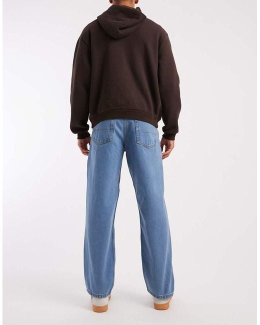 Vans Blue Check-5 Loose Denim Pant for men