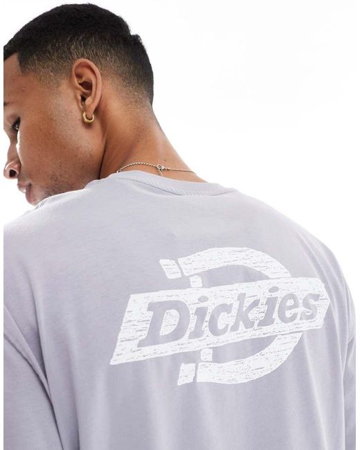 Dickies Blue Heritage Crayon Back Print Logo T-Shirt