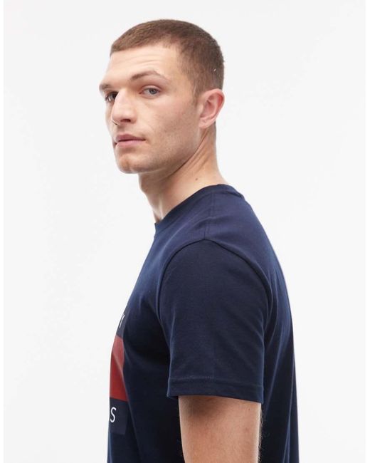 Tommy Hilfiger Blue Large Flag T-shirt for men
