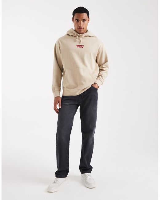 Levi's Natural Logo Back Print Relaxed Fit Hoodie for men