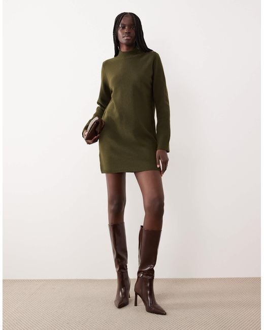 dark brown long sleeve mini dress Viola Brown Long Sleeve Mini Dress - US 10 main image 1