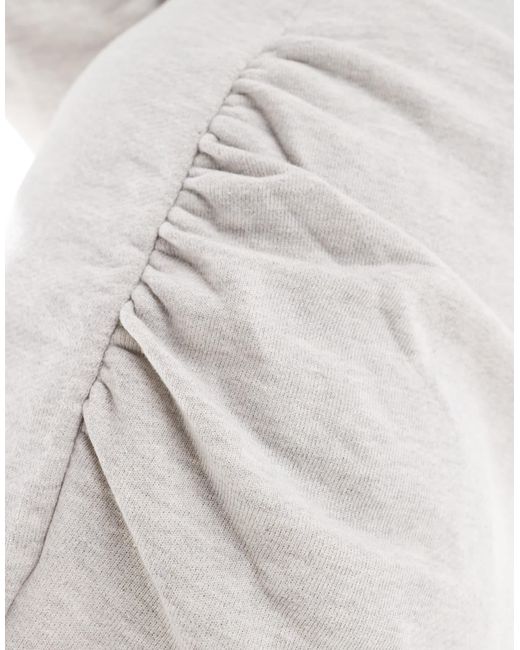 4th & Reckless White Exclusive Wrap Front Mini Sweat Skirt Co-Ord