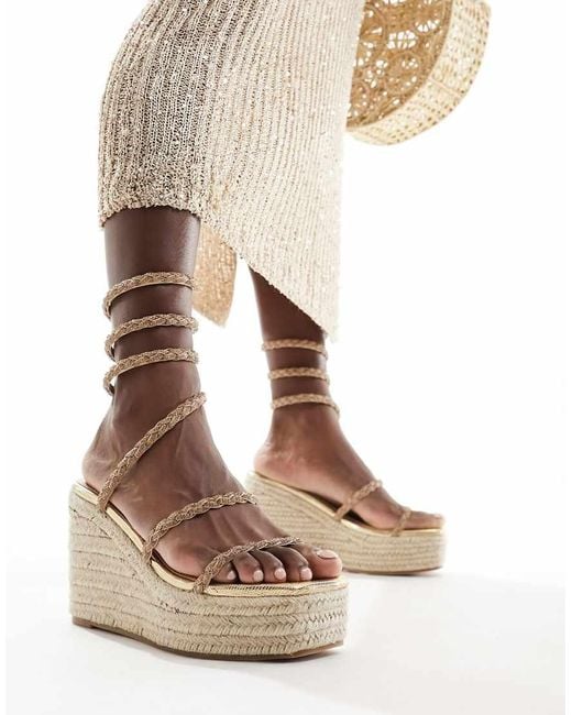 SIMMI Metallic Simmi London Wide Fit Simona Embellished Espadrille