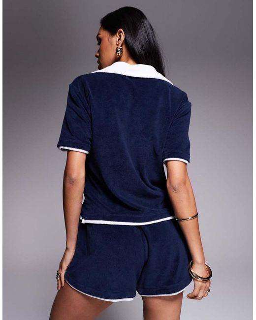 River Island Blue Shorts Co-Ord