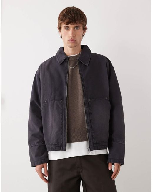 Weekday Blue Utility Jacket for men