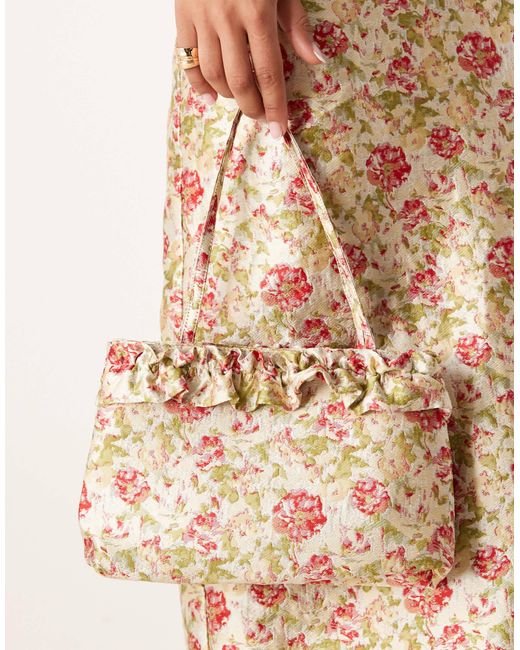 Sister Jane Multicolor Dream Jacquard Frill Detail Bag