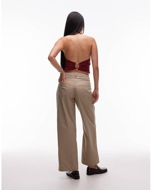 Aware Multicolor Pleat Front Tailored Wide Leg Pants