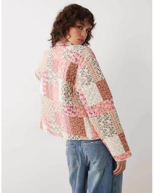 Jdy Pink Quilted Boxy Jacket