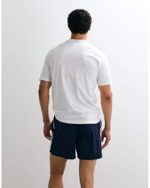 Adidas Originals White Three Stripe Sprinter Shorts for men