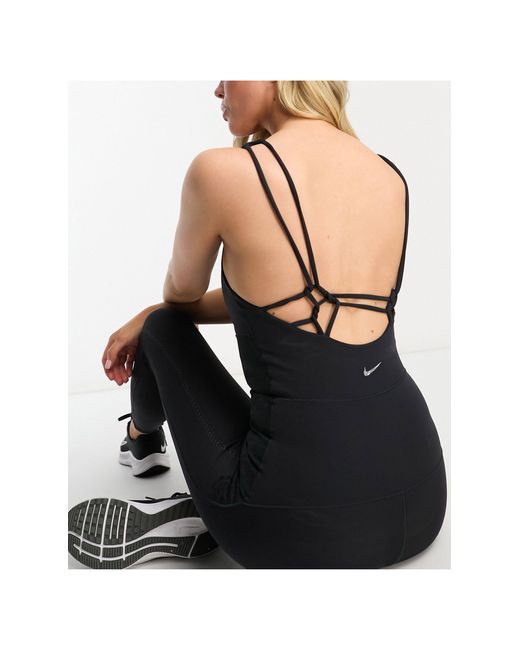 Nike Black Nike Yoga Luxe Dri Fit Jumpsuit