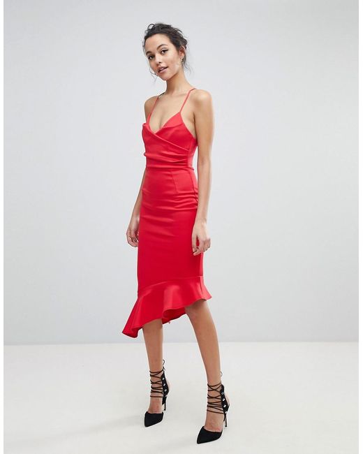 scuba cami pephem midi dress