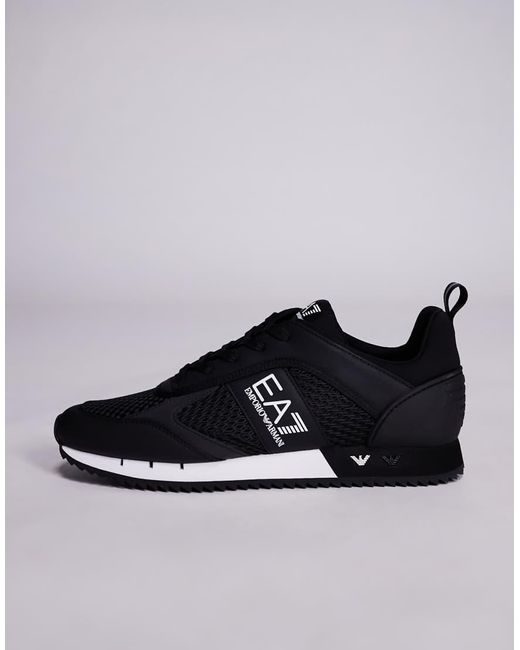 EA7 Blue Armani Logo Trainers for men