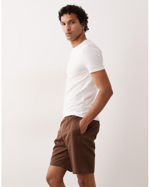 ASOS White Tailored Slim Shorts for men