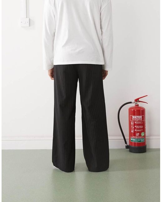 Collusion Broek Met Naaddetail En Krijtstreep in het White voor heren