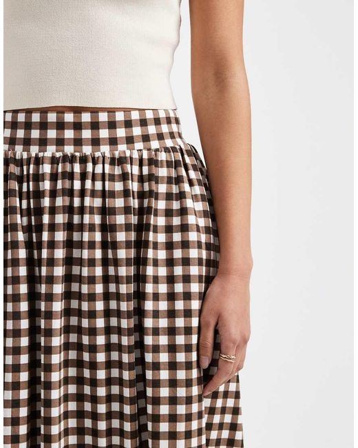 Threadbare Maxi Rok Van Jersey Met A-Lijn in het White