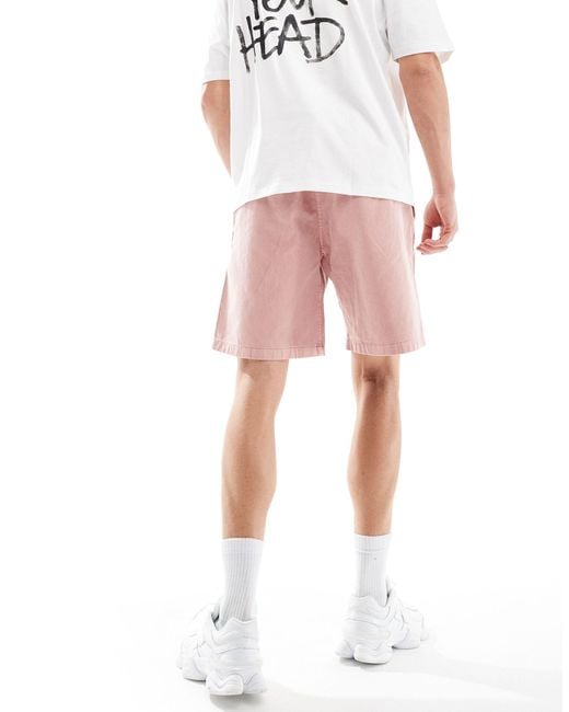 Gramicci Red Cotton Twill Pigment Dye G Short for men