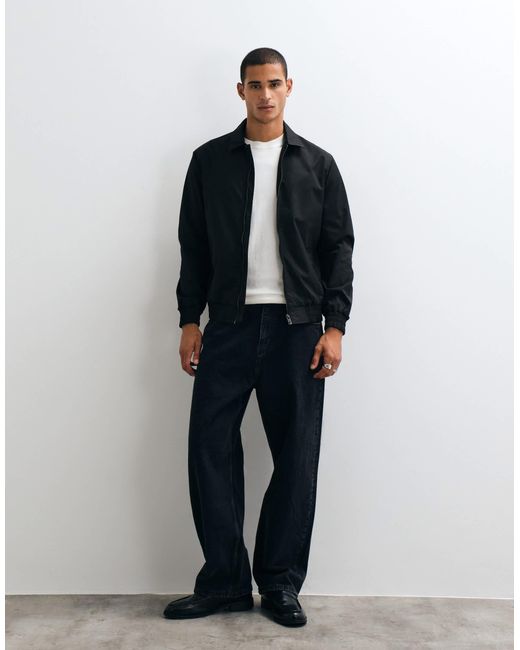 Threadbare Black Shower Proof Zip Thru Jacket for men