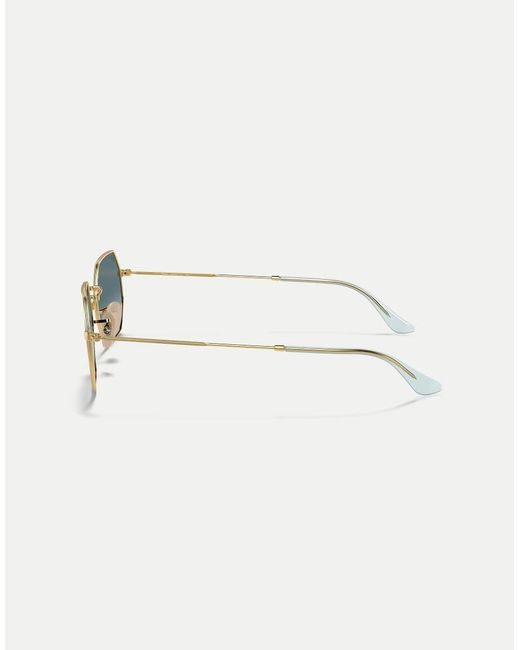 Ray-Ban Blue Octagonal Classic Irregular Sunglasses With Lens