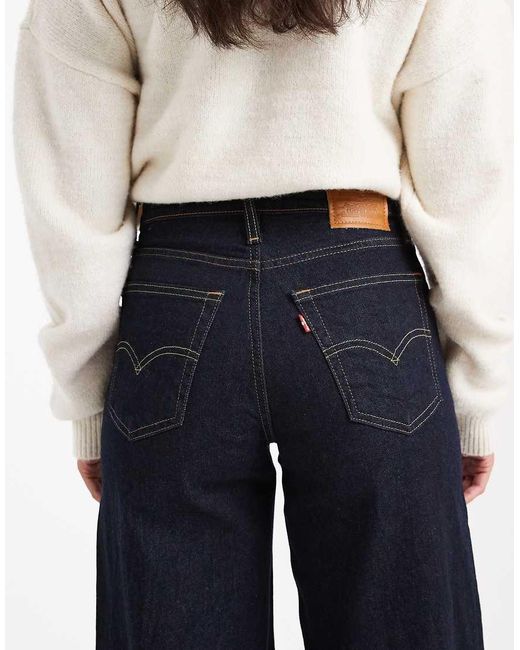 Vaqueros Elásticos De Talle Alto Y Pernera Ancha Con 728 De -Azul Marino Levi's de color Blue