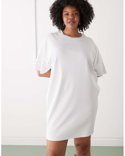 Noisy May White Boxy T-shirt Dress