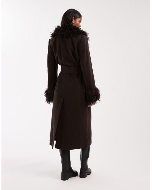 & Other Stories Brown Belted Midaxi Coat