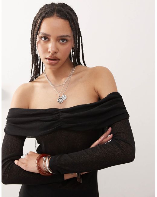 Collusion Natural – schulterfreies maxikleid