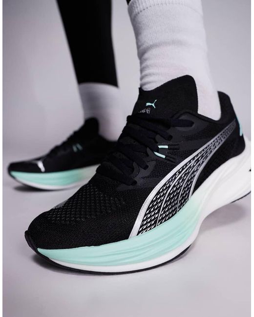 PUMA Black Deviate Nitro 3 Trainers