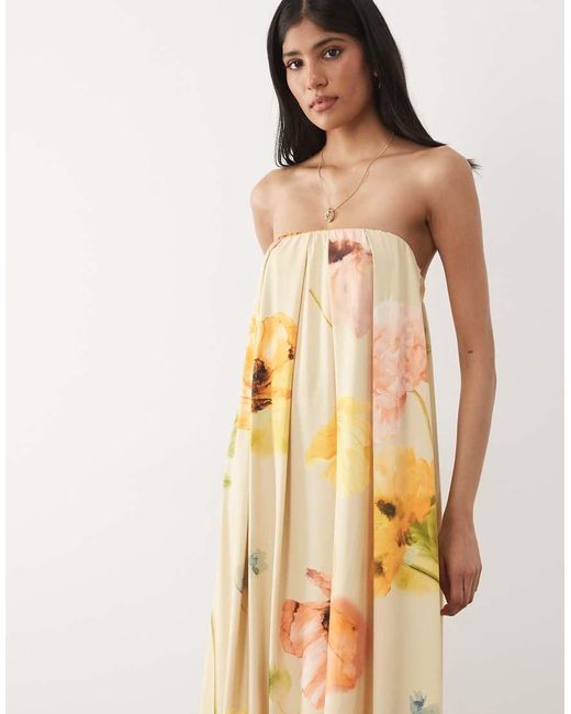 ASOS Natural Bandeau Maxi Dress