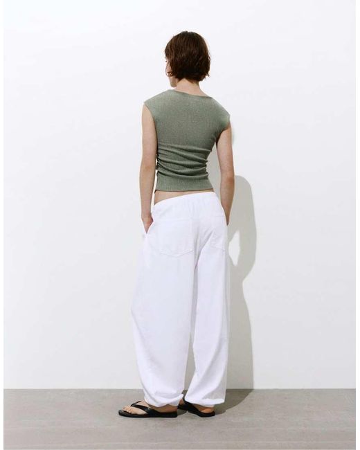 Pull&Bear Green Crepe Top