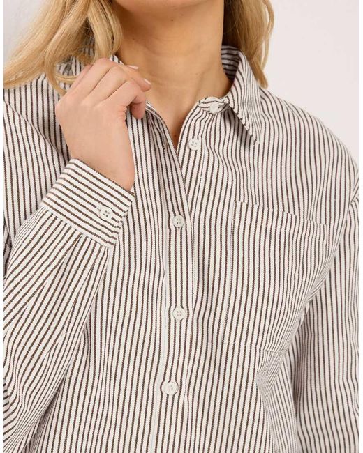 Long Tall Sally Gray Stripe Shirt