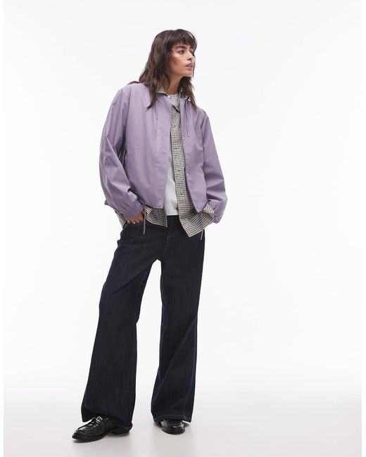 Rains Purple 18040 Waterproof Drawcord Jacket