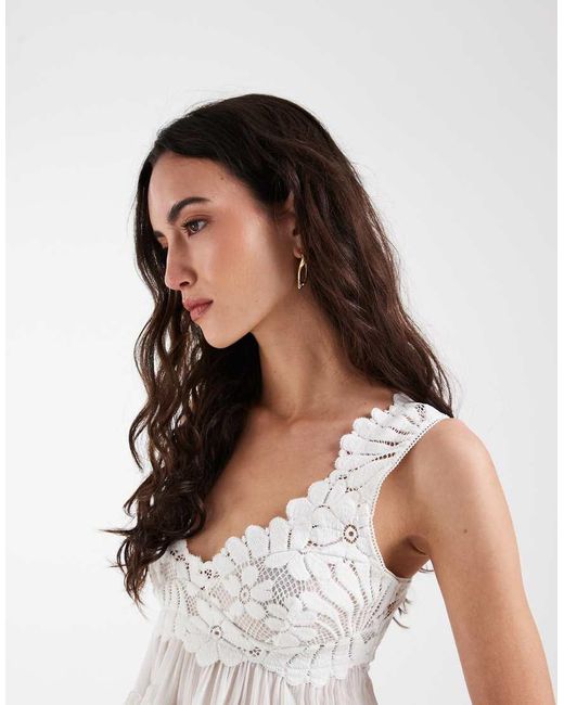Free People White Intimately Fp Petal Party Ruffle Cami Top