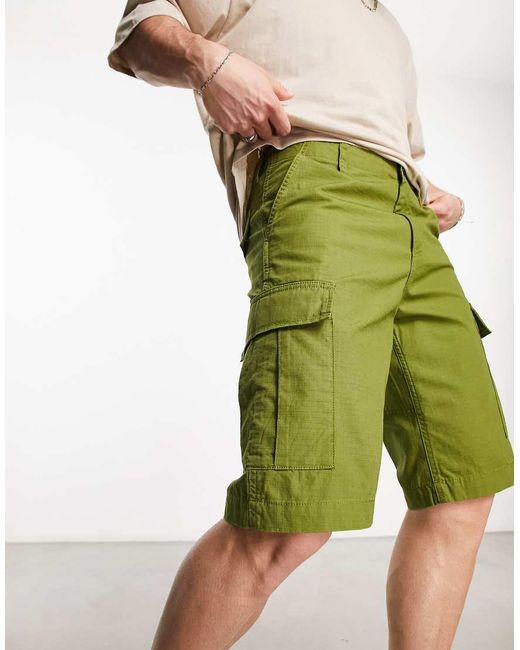 Pantalones Cortos Cargo Verdes De Corte Estándar De Carhartt de hombre de color Green