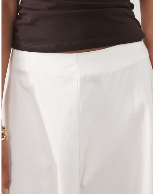 ASOS White Cotton Sateen Volume Circle Skirt