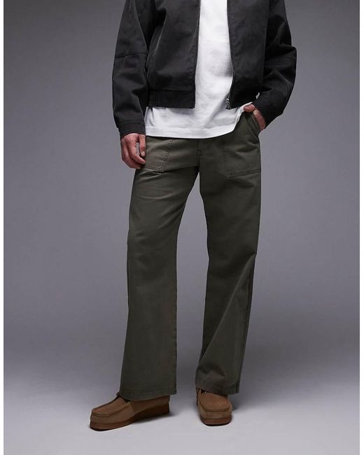 DOUBLE A by WOOD WOOD Black Heino Straight Leg Trousers for men
