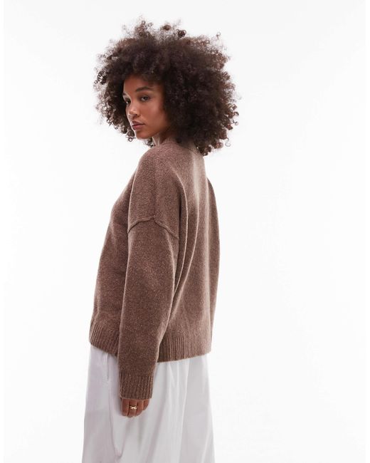 Collusion Brown Crew Neck Jumper