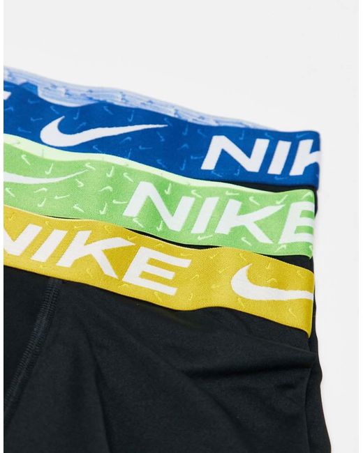 Nike Black Essential Microfibre 3 Pack Boxer Briefs for men