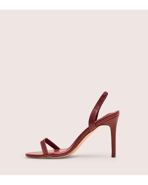 Public Desire Pink Barely Wide Fit Pu Round Toe Slingback Stiletto Heels
