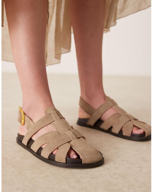 ASOS Natural Midas Fisherman Flat Shoe