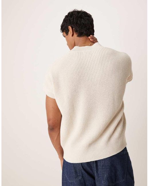 Canotta Oversize Squadrata Bianca Con Stampa di ASOS in White da Uomo