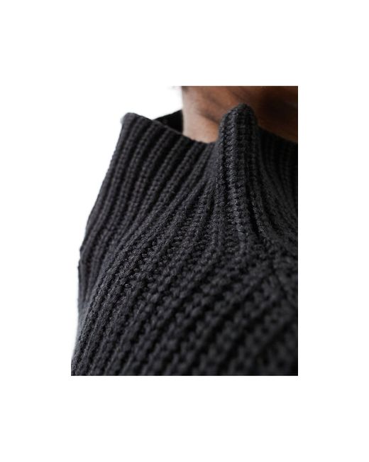 Monki Black Knit Turtleneck Long Sleeve Sweater