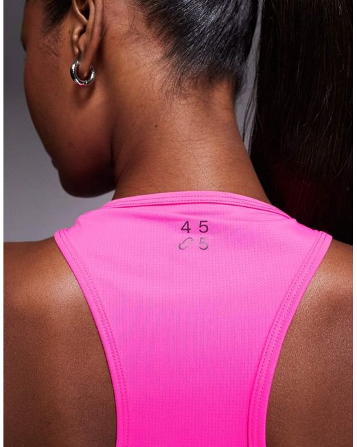 4505 Pink Nylon Performance Mesh Quick Dry Running Vest