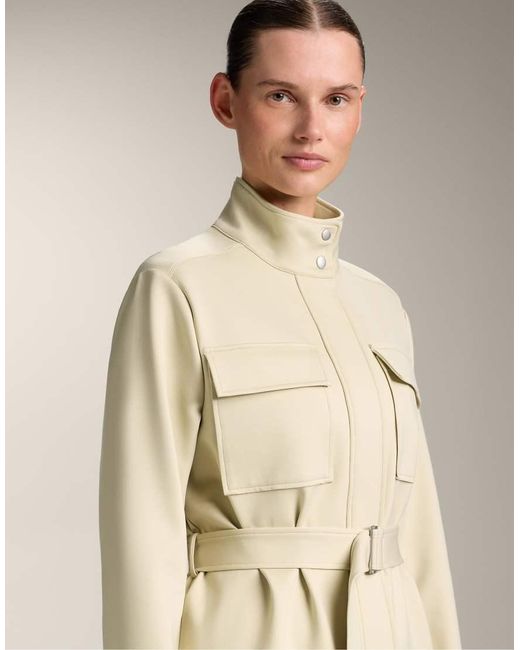 Oysho Natural Neoprene-Effect Jacket With Belt