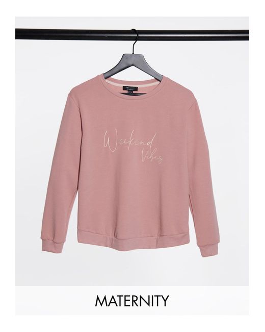 pink slogan jumper