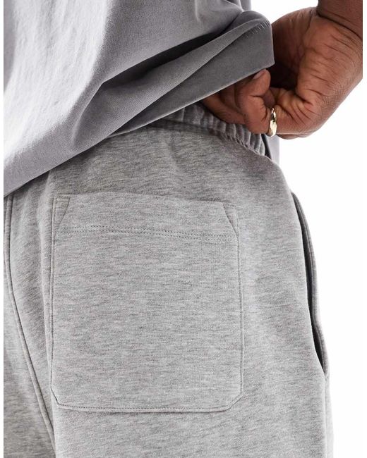 Pantaloncini Basic Oversize Di Media Lunghezza Mélange di ASOS in Gray da Uomo