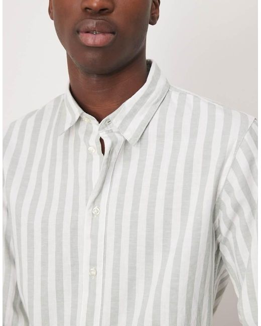 SELECTED Natural Linen Blend Slim Shirt for men